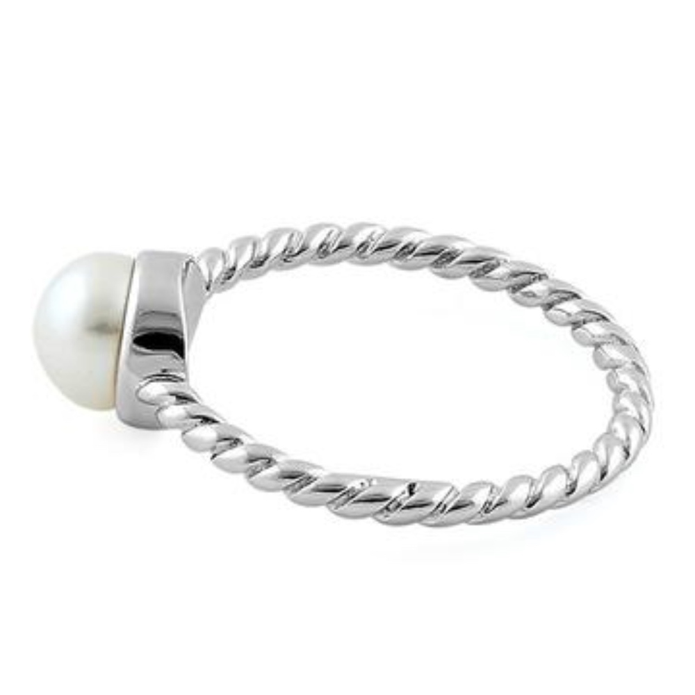 RESTOCK SOON Sterling Silver Pearl Rope Ring - Picture 5 of 7